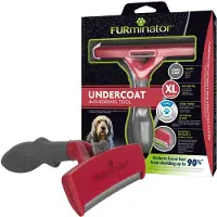 Furminator Pohjavillanpoistaja pitkäkarvaisille koirille, XL (Jättiläisrotu), Musta