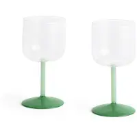 HAY Tint viinilasi 25 cl 2-pack Clear-jade light green-jade dark green