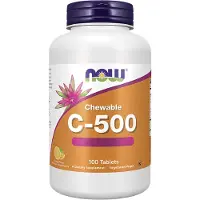 NOW,NOW Foods,NOW,NOW Foods C-vitamiini C-500 purutabletit, appelsiini - 100 kpl