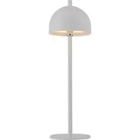 Schöner Wohnen LED-akkukäyttöinen pöytälamppu Bellies, valkoinen, IP54 himmennettävä, Valkoinen/opaali, Olohuone/ruokailutila, Metalli, Skandinaavinen