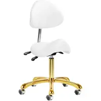 Activeshop Giovanni 1004 Gold White - säädettävä trimmaustuoli monissa asennoissa, rodeo-istuin, valkoinen
