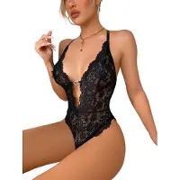Dark Red Brand Seksikäs pitsinen bodysuit Sexy Romance