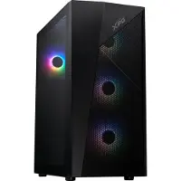 ADATA LANDER 500, Midi Tower, PC, Musta, ATX, mikro ATX, Mini-ITX, SPCC, Karkaistu lasi, Pelaaminen (75261670)