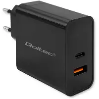 Qoltec Super Quick PD charger 1xUSB C, 1xUSB, 90W