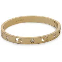 Coach Signature Stone Bangle Bracelet - Gold - ONE SIZE