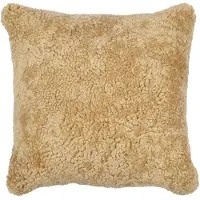 Natures Collection - Tyynynpäällinen New Zealand lampa lyhyt villa 40x40 cm hunaja