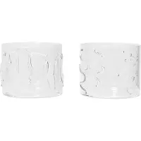 Ferm Living Juomalasi DOODLE 200 ml, 2 kpl sarja, läpinäkyvä, lasi,