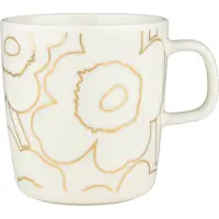 Marimekko Piirto Unikko muki 4 dl, valkoinen/kulta