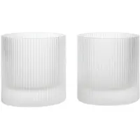 Ferm Living Ripple tumbler lasi 25 cl 2-pack Frosted