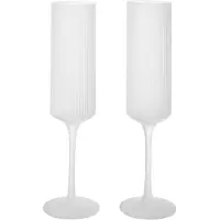Ferm Living Samppanjalasi 2-pack Ripple Frosted