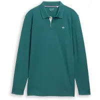 Tom Tailor Basic Polo With Contrast - Green - L
