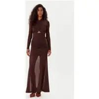 Bardot Veria Wrap Mesh Maxi Dress - Brown - 34