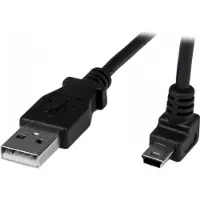 StarTech.com Up Angle USB-A - Mini-USB B -kaapeli, 1 m, Musta