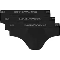 Emporio Armani for man. EM000258_AF14132 Set of 3 black stretch knitted briefs (XXL), Homewear, Cotton