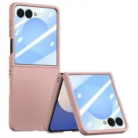Mtp Products Samsung Galaxy Z Flip7 Muovikotelo, jossa on karkaistua lasia oleva näytönsuoja - vaaleanpunainen