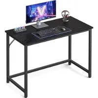 24hShop Svart työpöytä metallikehyksellä - 100 x 50 x 75 cm - 100 x 50 x 75 cm