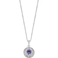 Lykken Casuals kaulakoru violetti halo hopea 45cm