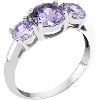 Lykken Casuals hopeasormus violetti kolmikivinen-170