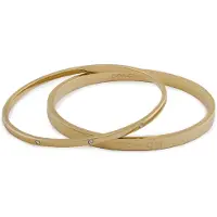 Coach Co Br Logo Bangle Dbl Set Boxed - Gold - ONE SIZE