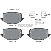 Textar Jarrupalasarja (4kpl), levyjarru 2692601