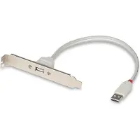 Lindy 33123, 0,3 m, USB A-tyyppi, USB Type A, Uros, Naaras, Suora