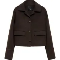 Mango Wool Jacket With Buttons - Brown - L