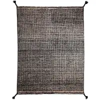 Woodnotes Grid-matto musta/valkoinen 170 x 240 cm