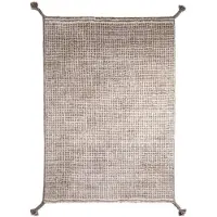 Woodnotes Grid-matto valkoinen/vaaleanharmaa 170 x 240 cm