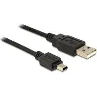 DeLOCK – USB 2.0 Cable Type-A male to USB 2.0 Mini-B male 0.7 m black (82396)
