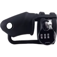Erotic Treasure LOCK A WILLY - penisketju silikoninen lukolla - musta