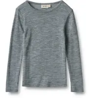 Wheat Wool T-Shirt L/S Alfie - Grey - 116