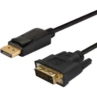 Savio CL-106 videokaapelisovitin 1,8 m DisplayPort DVI Musta