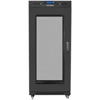 Lanberg FF01-8822-23BL, Itseseisova teline, 22U, 1200 kg, Näppäinlukko, Tehostunut kaapelinhallinta, Castor-pyörät