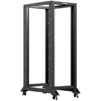 Lanberg OR01-6032-B, Itseseisova teline, 32U, 600 kg, Castor-pyörät, 27,8 kg, Musta