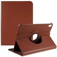 SKALO iPad 11" (2025) 360 Litchi Kotelo - Ruskea