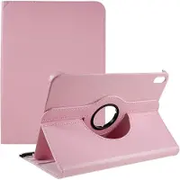 SKALO iPad 10.9 (2022) 360 Litchi Kotelo - Pinkki