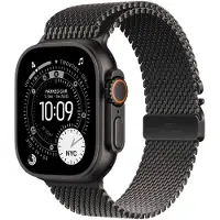 Apple Watch Ultra 3 GPS + Cell 49 mm musta titan, musta titaaninen milanolaisranneke - S