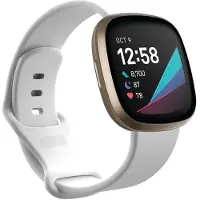 CaseOnline Sport Rannekoru Fitbit Sense - Valkoinen