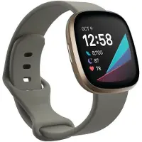 CaseOnline Sport Rannekoru Fitbit Sense - Harmaa