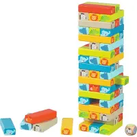 Goki Wooden Stacking Game with Animal Motifs