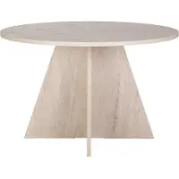 Skye Decor Ruokapöytä Virella Travertine, 120x75x120 cm, hiekanvärinen