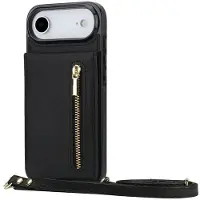 CaseOnline Zipper kaulakorukuori iPhone Air - Musta