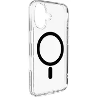 Puro Lite Mag TPU+PC kotelo yhteensopiva MagSafe for iPhone 17 - läpinäkyvä ja musta rengas