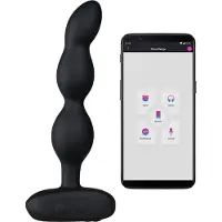 Lovense Ridge Pyörivät ja Värisevät Anaalihelmet 17 cm - Black