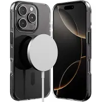 Crong Clear MAG Pro - iPhone 16 Pro Max MagSafe Case (Black)