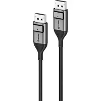 Alogic DisplayPort 1.4 -kaapeli, jossa 8K, 2 m, harmaa