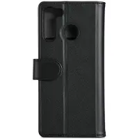 Gear Wallet, Galaxy A21 -lompakkokotelo, Musta