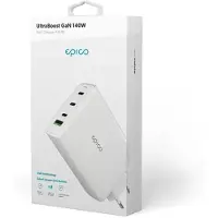 EPICO UltraBoost GaN 140W Wall Charger EA140 | White | 3 × USB-C PD & 1 × USB-A