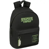 Stranger Things Kannettava Tietokone 14,1" Reppu, Musta/Vihreä