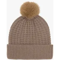 En fant Beanie W. Fake Fur W. Lining - Brown - 1-3Y